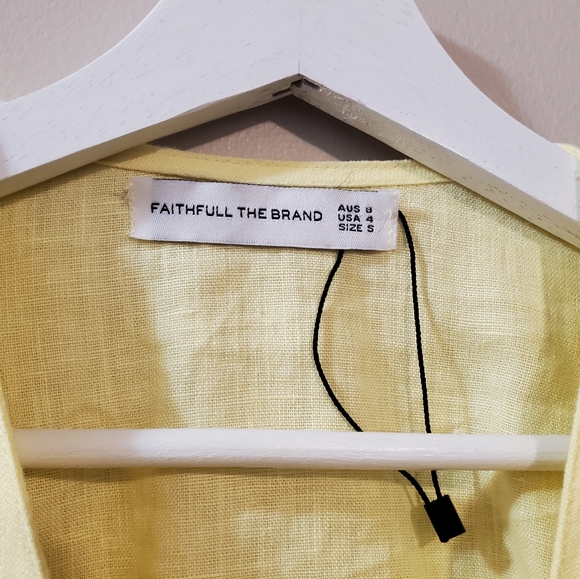 Faithfull the Brand - Jacinta Blouse in Daffodil Yellow - Size S - Picture 3 of 6